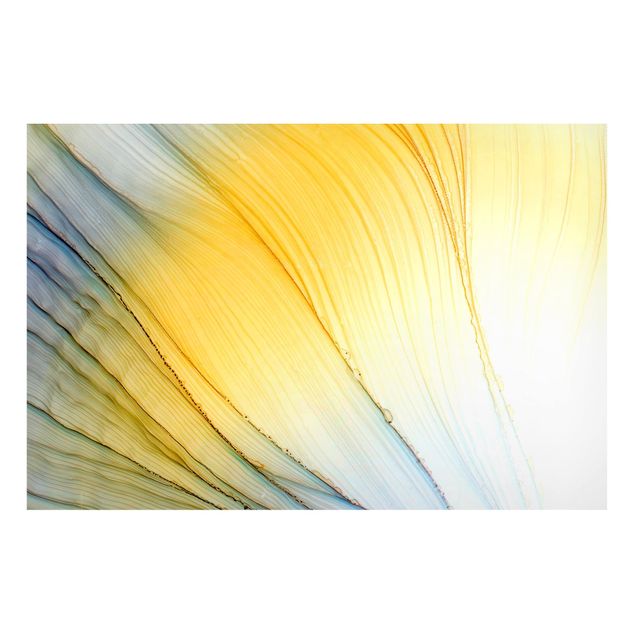 Billeder abstrakt Mottled Colours In Honey Yellow