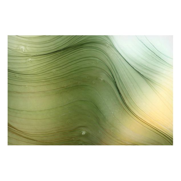 Billeder abstrakt Mottled Green With Honey Yellow