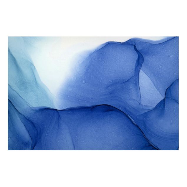 Billeder abstrakt Mottled Ink Blue
