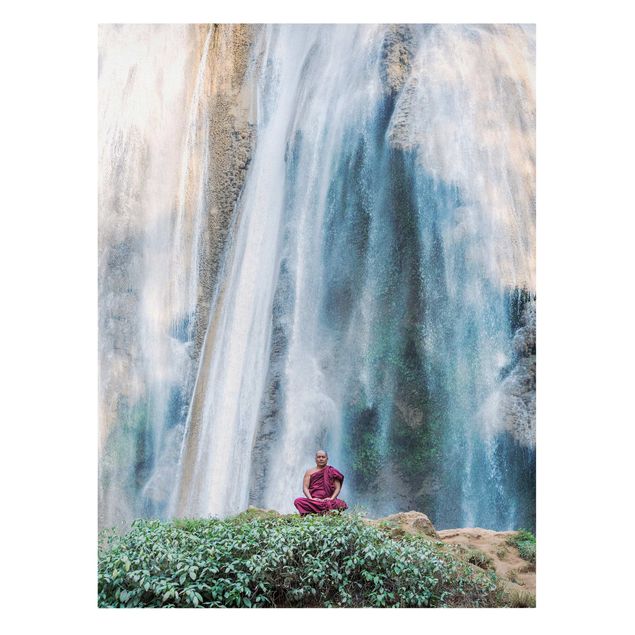 Billeder natur Monk At Waterfall