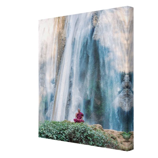 Billeder turkis Monk At Waterfall