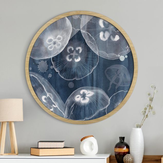 Indrammede plakater dyr Moon Jellyfish II