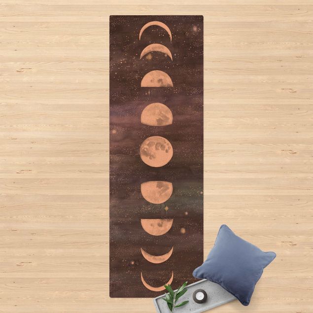 Tæppeløber Moon Phases In Watercolour