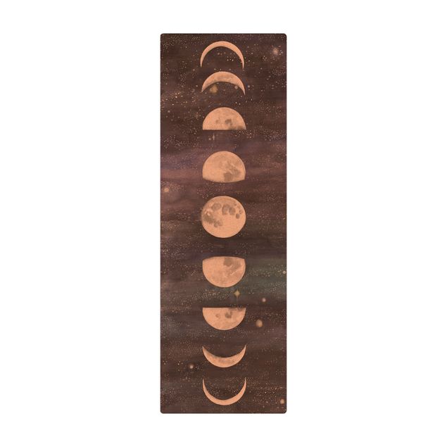 Store tæpper Moon Phases In Watercolour