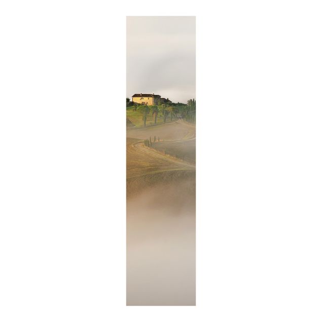 Panelgardiner landskaber Morning Fog In The Tuscany