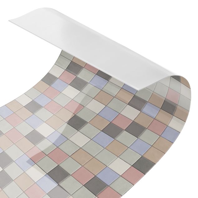 Selvklæbende folier Mosaic Tiles - Coloured Shabby