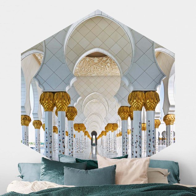 Geometrisk tapet Mosque In Abu Dhabi