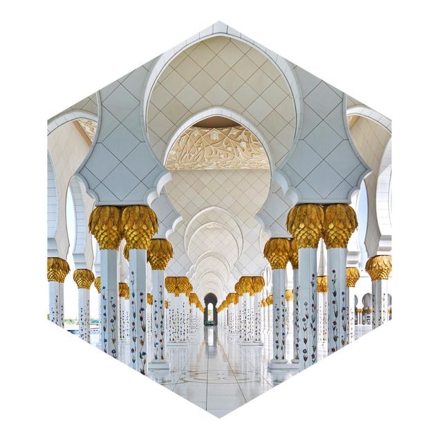 Tapet hvid Mosque In Abu Dhabi