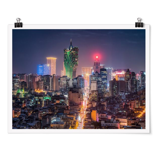 Billeder arkitektur og skyline Illuminated Night In Macao