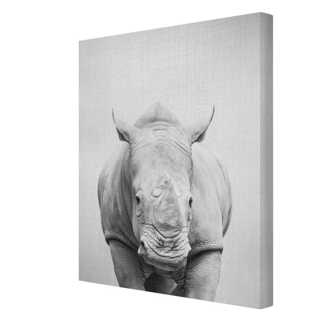 Billeder Gal Design Rhinoceros Nora Black And White