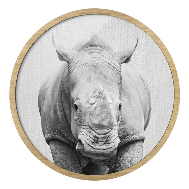 Billeder moderne Rhinoceros Nora Black And White
