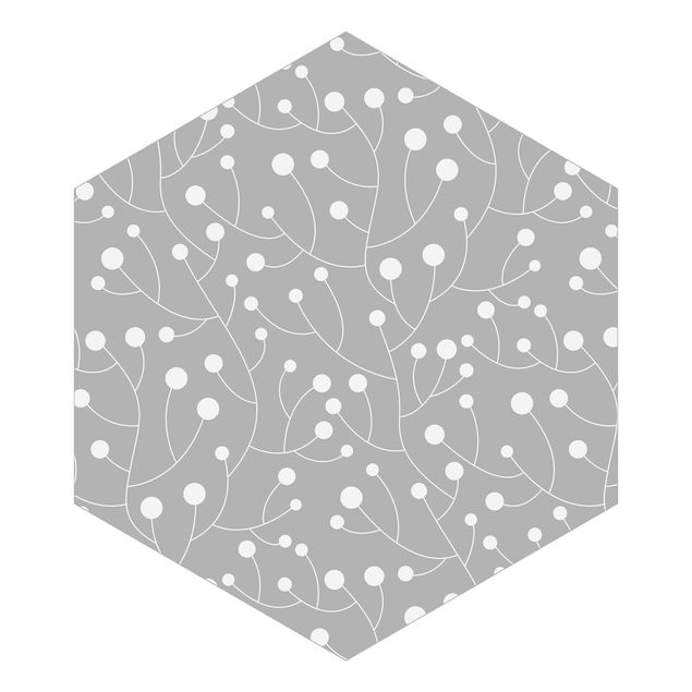 Grøn tapet Natural Pattern Growth With Dots On Gray