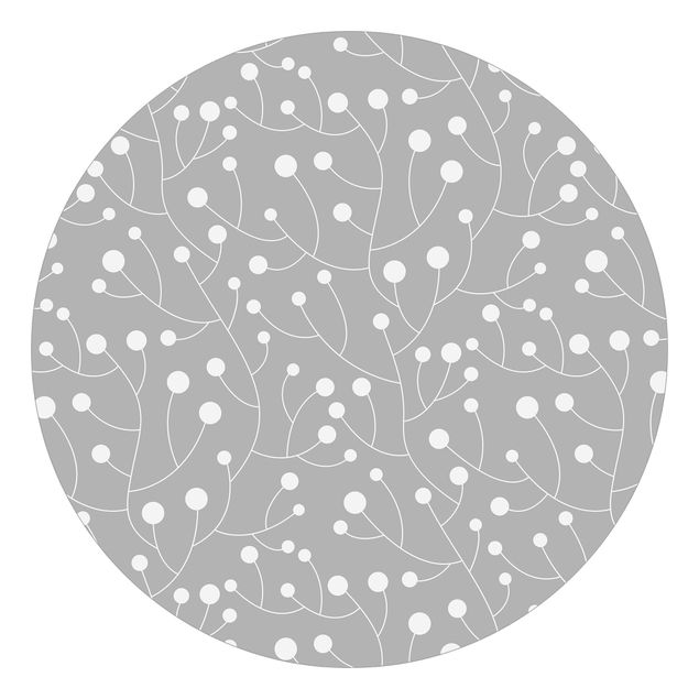 Moderne tapet Natural Pattern Growth With Dots On Grey