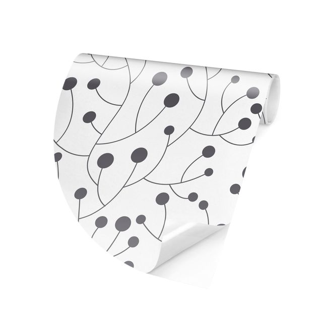 Tapet mønster Natural Pattern Growth With Dots Grey