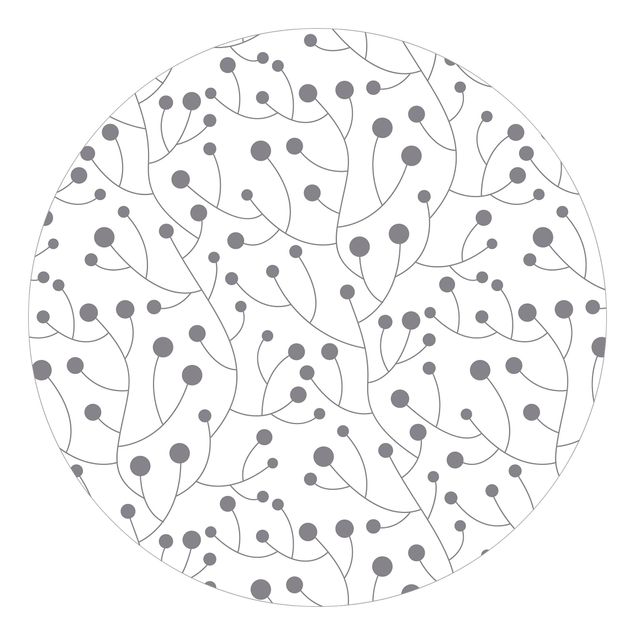 Moderne tapet Natural Pattern Growth With Dots Grey