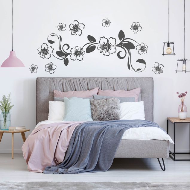 Wallstickers blomster No.CA10 Beautiful Hibiscus Set
