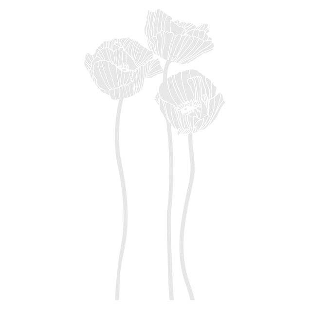 Vinduesklistermærker blomster No.UL87 poppies group