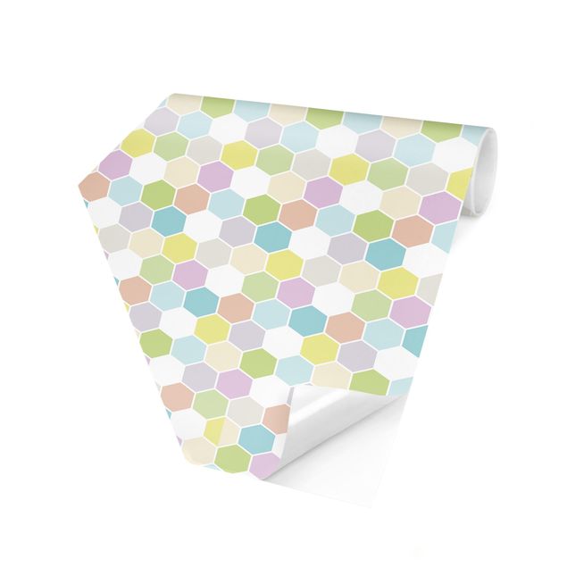 Sekskantede Tapeter No.YK52 Hexagon Pastel