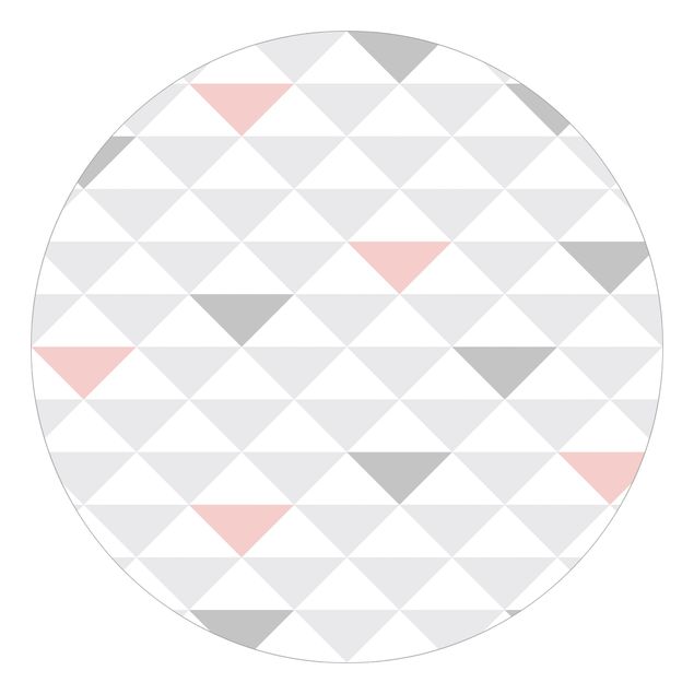 Moderne tapet No.YK65 Triangles Grey White Pink