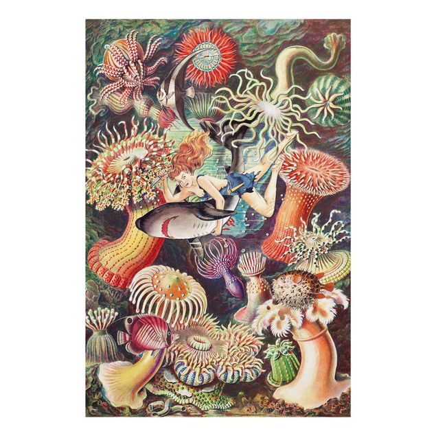 Billeder farvet Nymph With Sea Anemone