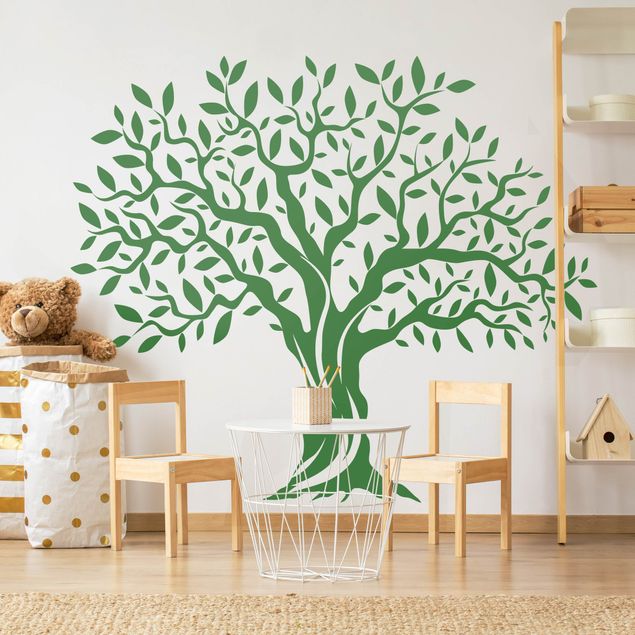 Wallstickers træer Olive Tree With Leaves
