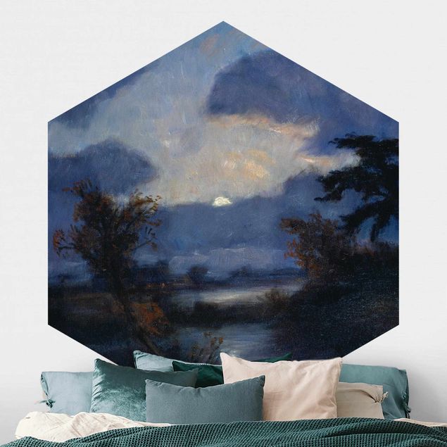 Kunst stilarter ekspressionisme Otto Modersohn - Moon Night In The Devil Bog