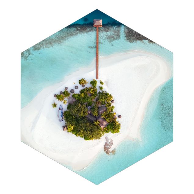 Fototapet blå Ocean Paradise Maldives