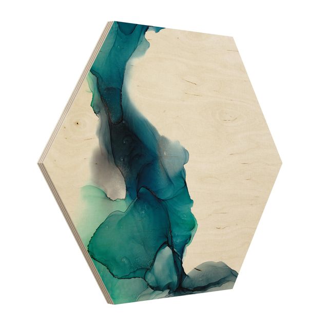 Billeder moderne Drops Of Ocean Tourquoise With Gold