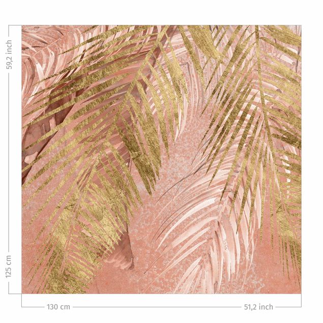 gardiner på mål Palm Fronds In Pink And Gold III