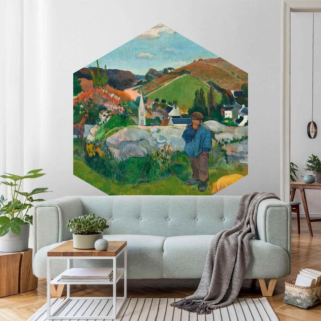 Fototapet bjerge Paul Gauguin - The Swineherd