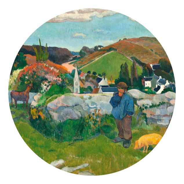 Fototapet bjerge Paul Gauguin - The Swineherd
