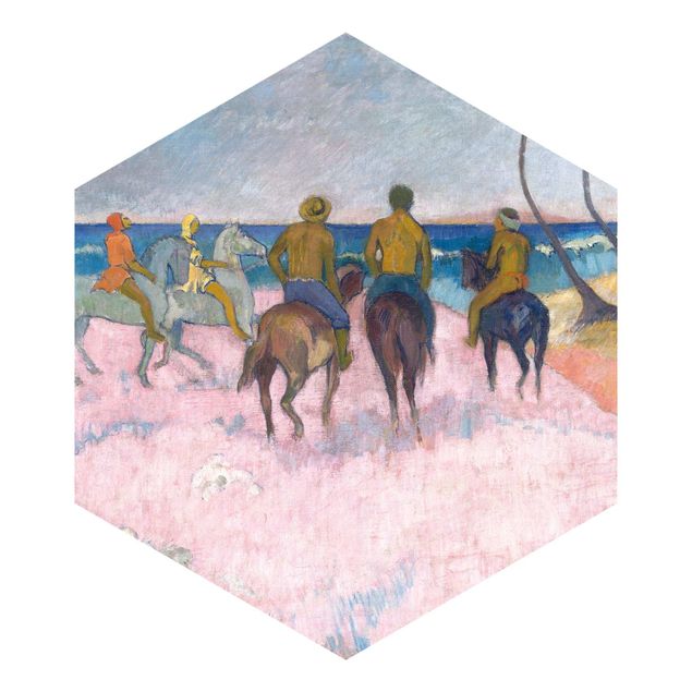 Sekskantede Tapeter Paul Gauguin - Riders On The Beach