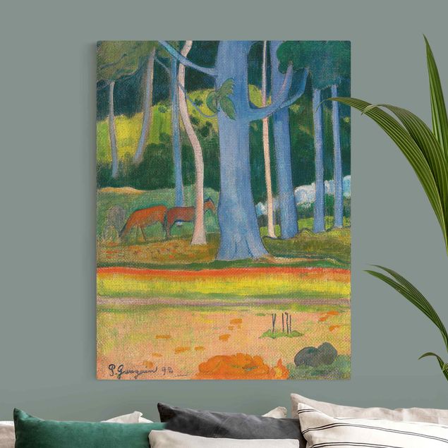 Kunst stilarter impressionisme Paul Gauguin - Wooded Landscape
