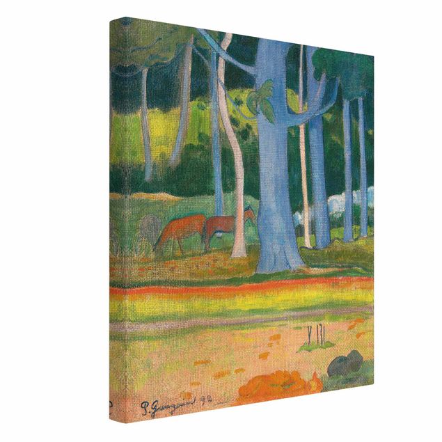 Billeder på lærred kunsttryk Paul Gauguin - Wooded Landscape