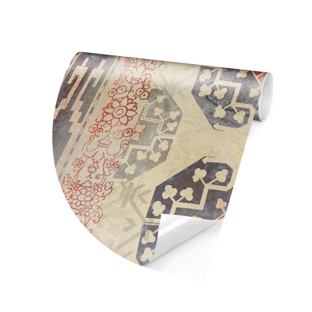 Mønstret tapeter Persian Vintage Pattern In Indigo IV