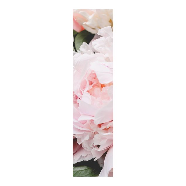 Panelgardiner blomster Peonies Light Pink