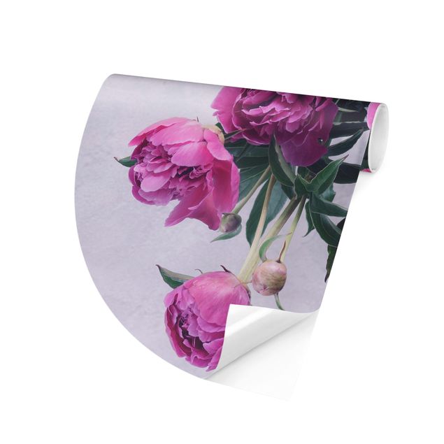 Blomster tapet Peonies Shabby Pink White