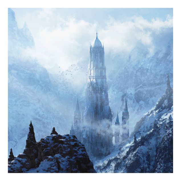 Billeder moderne Fantasy Castle In Snowy Landscape