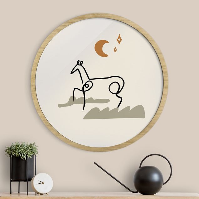 Rund billeder Picasso Interpretation - The Horse