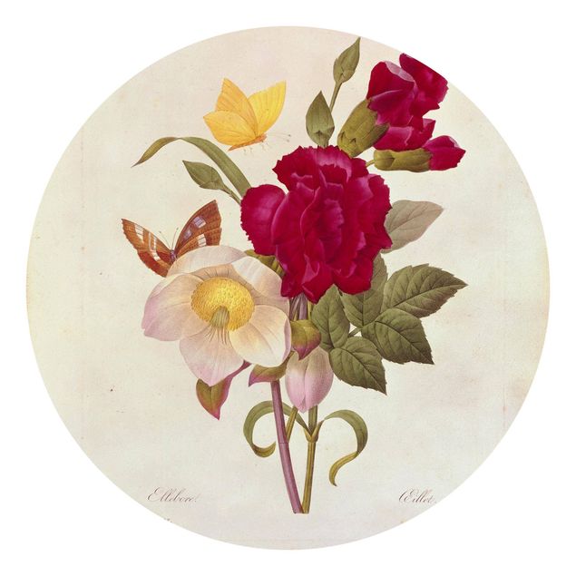Blomster tapet Pierre Joseph Redoute - Hellebore