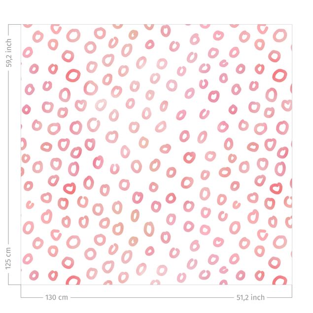 Mönstrade gardiner Pink Watercolour Dots