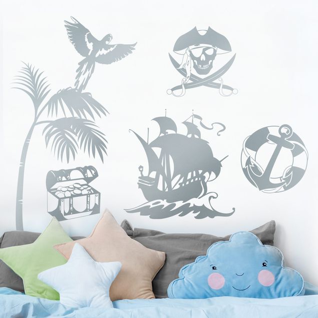 Wallstickers pirater Pirate Set with Treasure