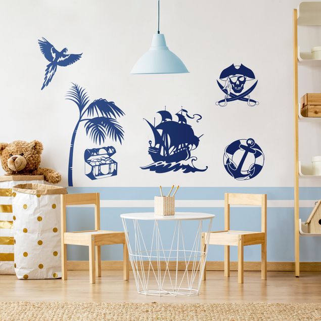 Wallstickers Pirate Set with Treasure