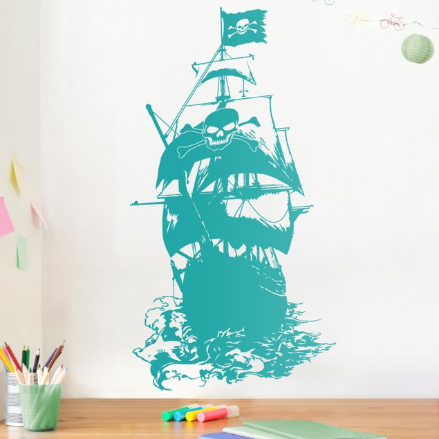Wallstickers pirater Pirate Ship Front