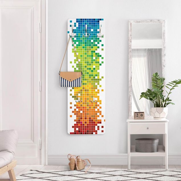 Knagerækker mønstre Pixel Rainbow