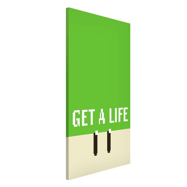 Magnettavler ordsprog Pixel Text Get A Life In Green