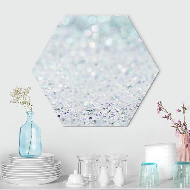 køkken dekorationer Princess Glitter Landscape In Mint Colour