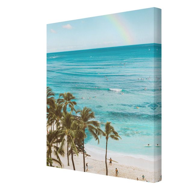Billeder på lærred strande Rainbow In Paradise