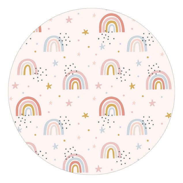 Tapet Rainbow World With Stars And Dots