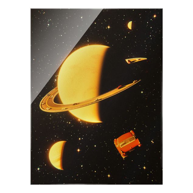 Billeder sort Retro Collage - The Rings Of Saturn